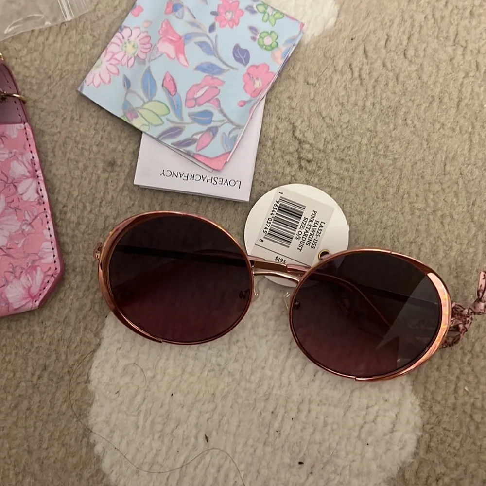 NWT LoveShackFancy Hawkins 58MM Round Sunglasses